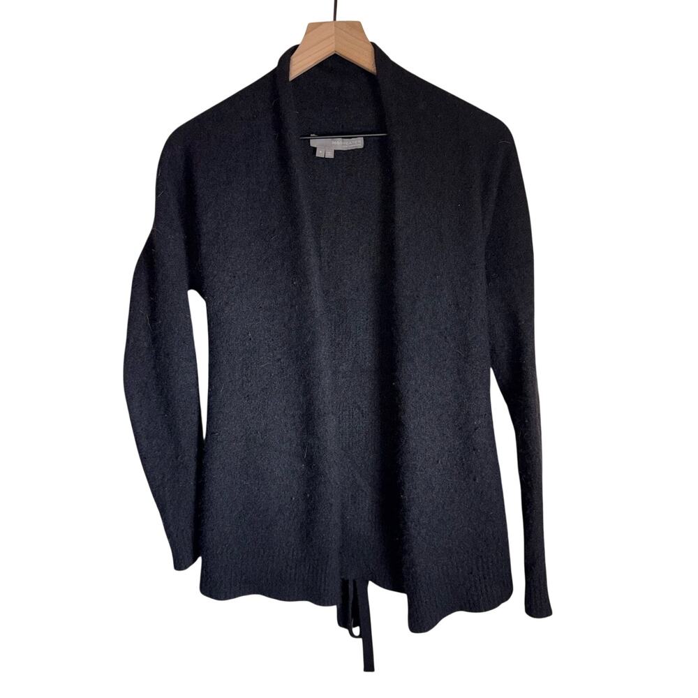 360SWEATER Black Classic Cashmere Wrap Tie Waist Cardigan Sweater S